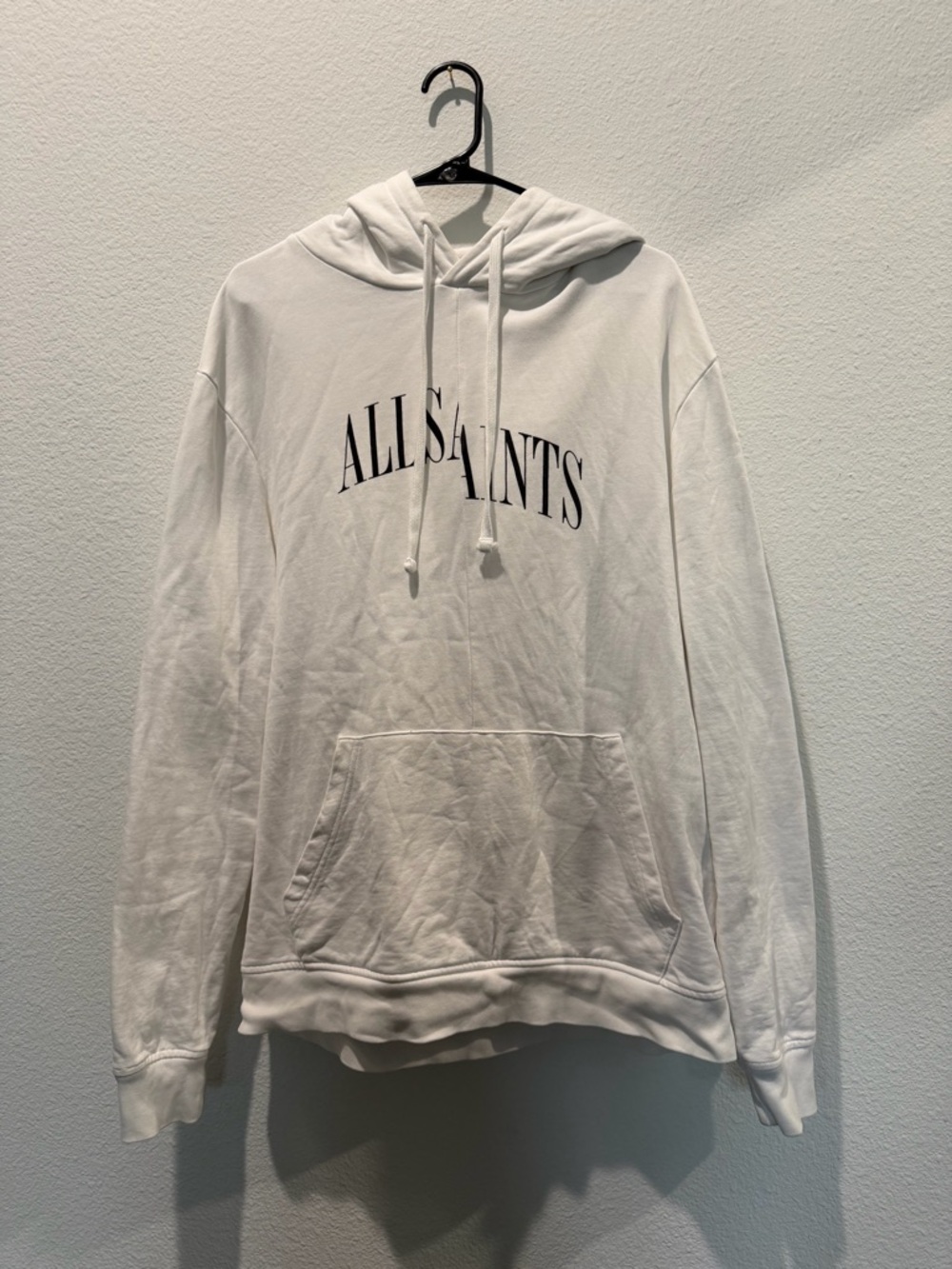 NWOT All Saints White Logo Hoodie